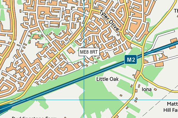 ME8 8RT map - OS VectorMap District (Ordnance Survey)