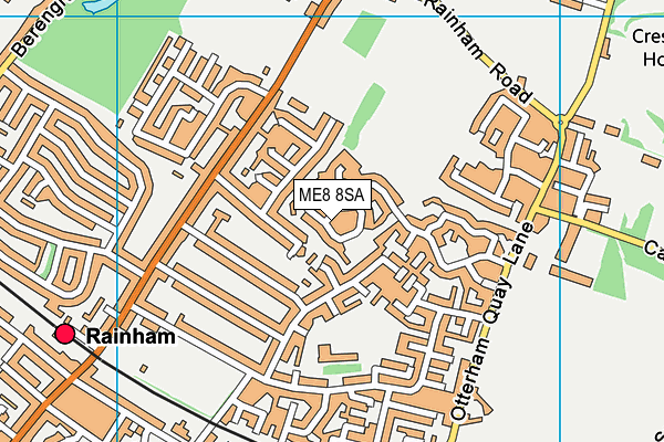 ME8 8SA map - OS VectorMap District (Ordnance Survey)
