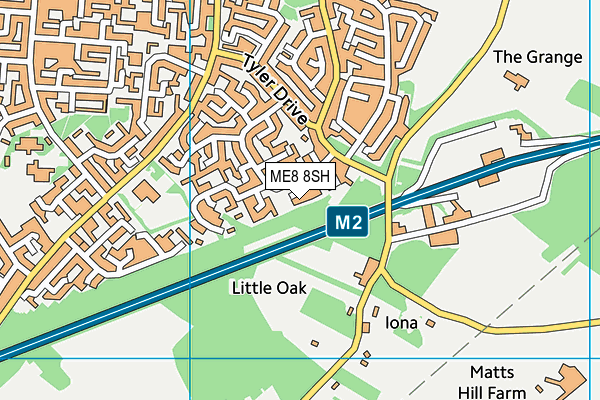 ME8 8SH map - OS VectorMap District (Ordnance Survey)