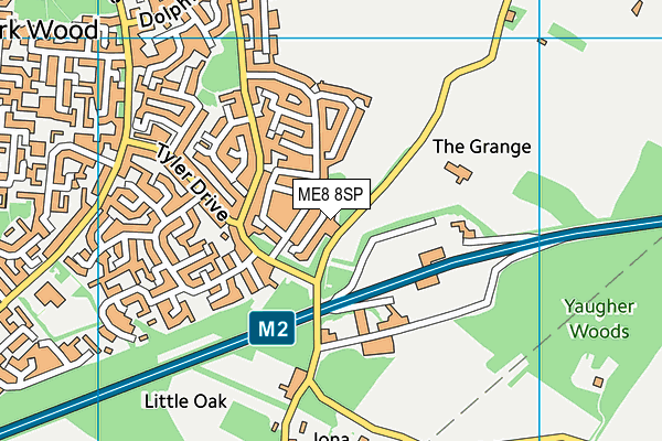 ME8 8SP map - OS VectorMap District (Ordnance Survey)