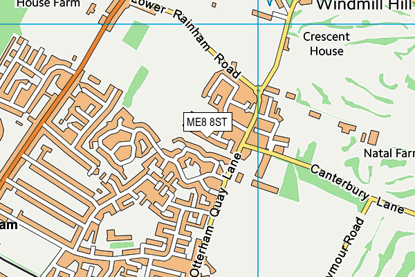 ME8 8ST map - OS VectorMap District (Ordnance Survey)