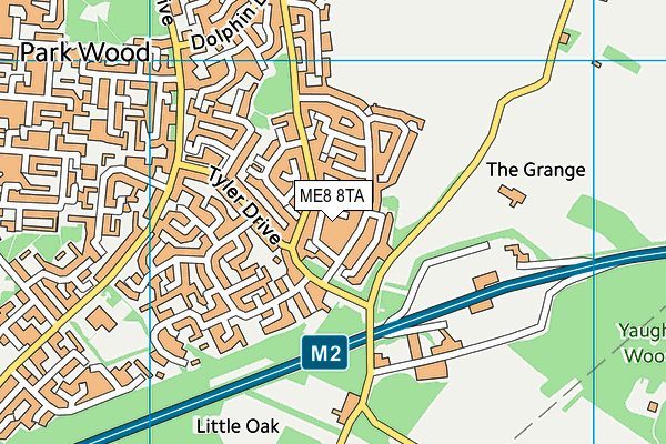 ME8 8TA map - OS VectorMap District (Ordnance Survey)