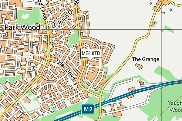 ME8 8TD map - OS VectorMap District (Ordnance Survey)