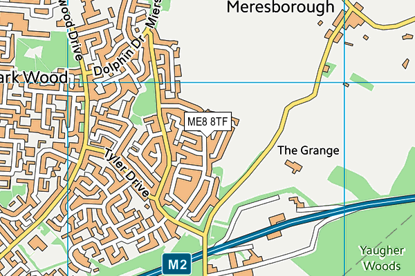 ME8 8TF map - OS VectorMap District (Ordnance Survey)