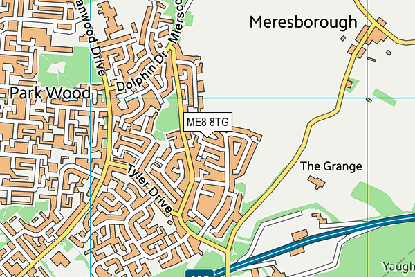 ME8 8TG map - OS VectorMap District (Ordnance Survey)