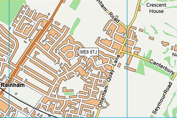 ME8 8TJ map - OS VectorMap District (Ordnance Survey)