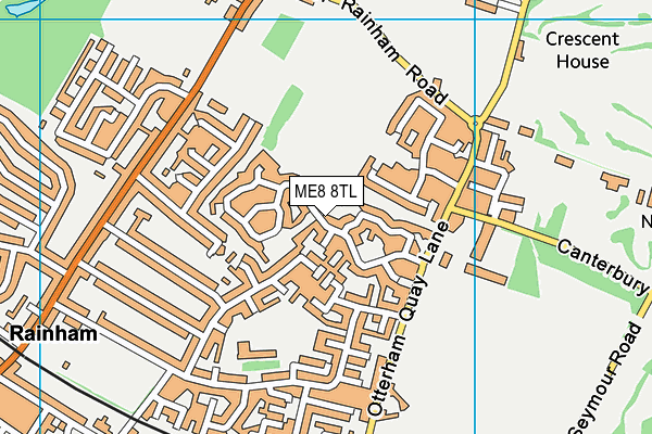 ME8 8TL map - OS VectorMap District (Ordnance Survey)
