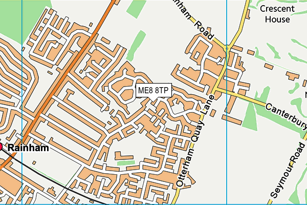 ME8 8TP map - OS VectorMap District (Ordnance Survey)