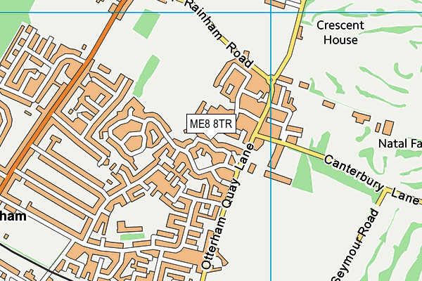 ME8 8TR map - OS VectorMap District (Ordnance Survey)