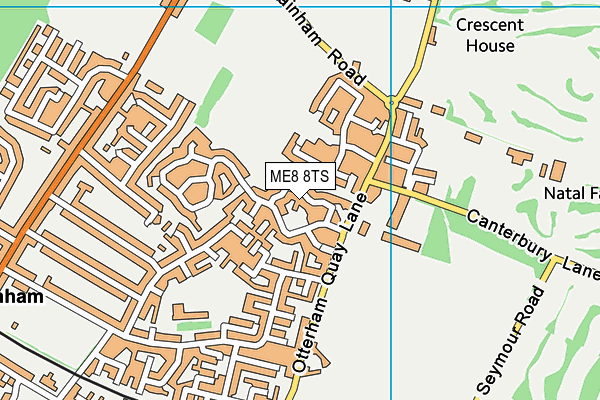 ME8 8TS map - OS VectorMap District (Ordnance Survey)