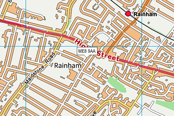 ME8 9AA map - OS VectorMap District (Ordnance Survey)