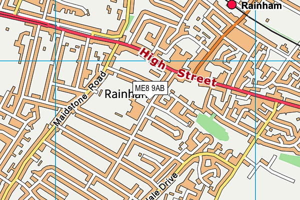 ME8 9AB map - OS VectorMap District (Ordnance Survey)