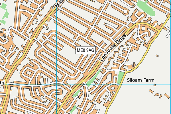 ME8 9AG map - OS VectorMap District (Ordnance Survey)