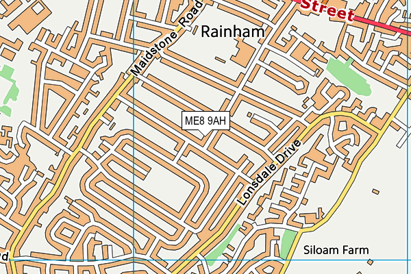 ME8 9AH map - OS VectorMap District (Ordnance Survey)