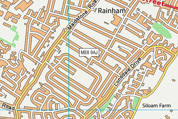 ME8 9AJ map - OS VectorMap District (Ordnance Survey)