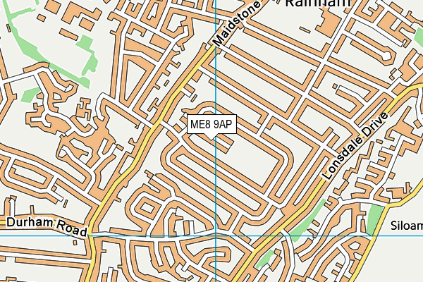 Ryetop Playing Fields map (ME8 9AP) - OS VectorMap District (Ordnance Survey)
