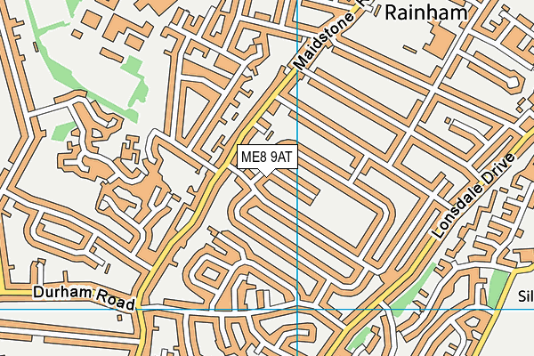 ME8 9AT map - OS VectorMap District (Ordnance Survey)