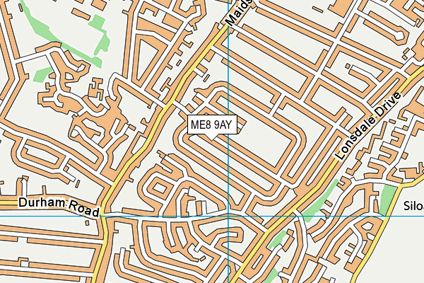 ME8 9AY map - OS VectorMap District (Ordnance Survey)
