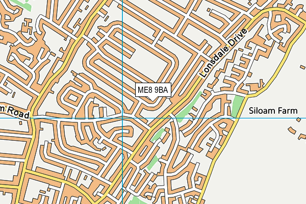 ME8 9BA map - OS VectorMap District (Ordnance Survey)