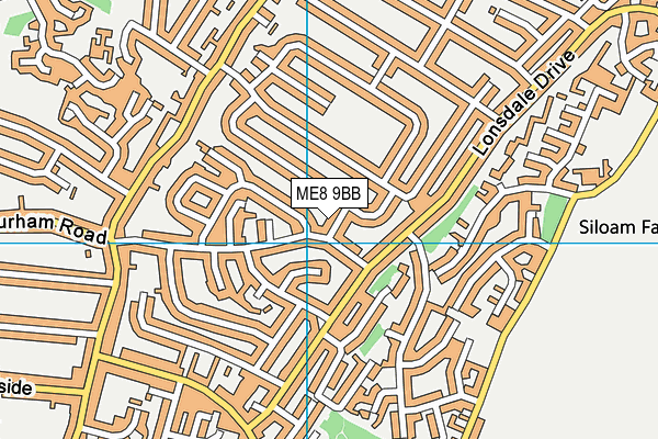 ME8 9BB map - OS VectorMap District (Ordnance Survey)