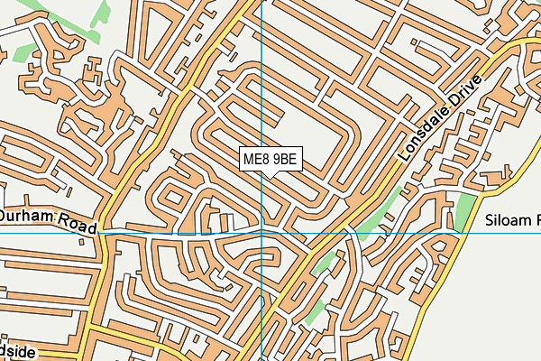 ME8 9BE map - OS VectorMap District (Ordnance Survey)
