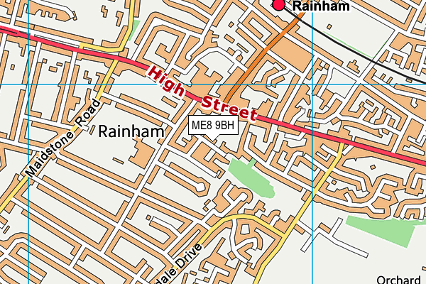 ME8 9BH map - OS VectorMap District (Ordnance Survey)