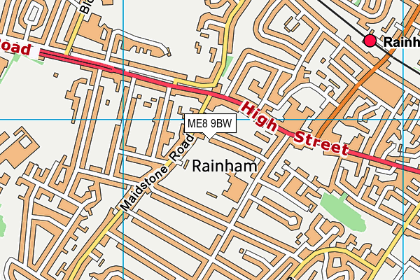 ME8 9BW map - OS VectorMap District (Ordnance Survey)