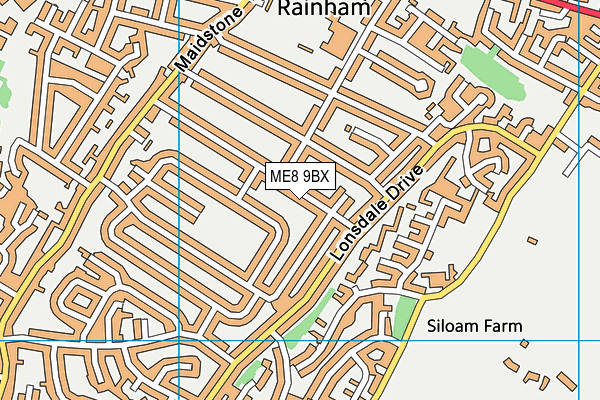 ME8 9BX map - OS VectorMap District (Ordnance Survey)