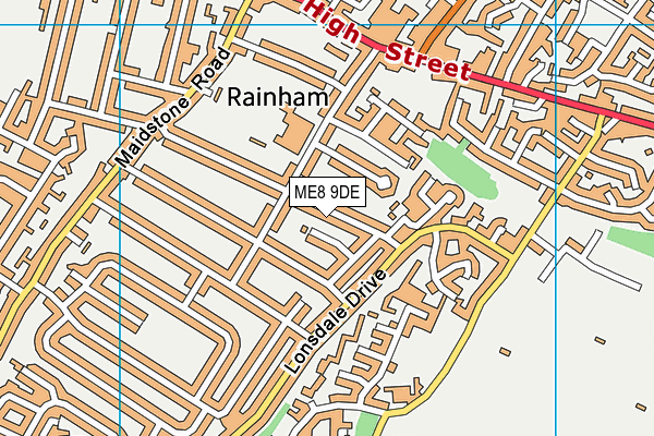 ME8 9DE map - OS VectorMap District (Ordnance Survey)