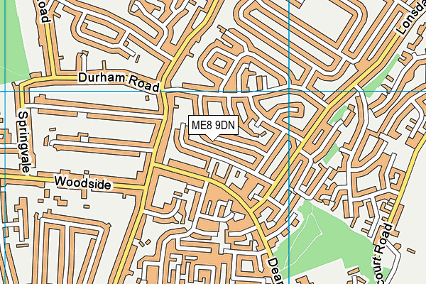 ME8 9DN map - OS VectorMap District (Ordnance Survey)