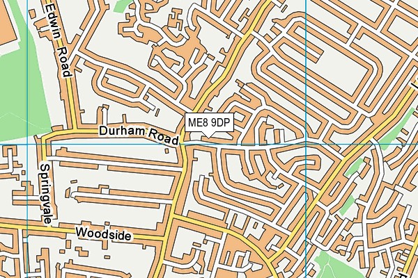 ME8 9DP map - OS VectorMap District (Ordnance Survey)