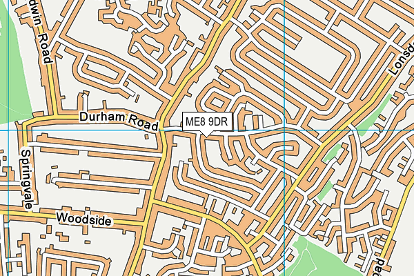 ME8 9DR map - OS VectorMap District (Ordnance Survey)