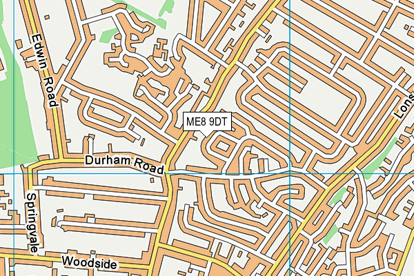 ME8 9DT map - OS VectorMap District (Ordnance Survey)