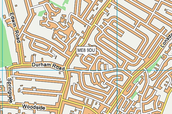ME8 9DU map - OS VectorMap District (Ordnance Survey)