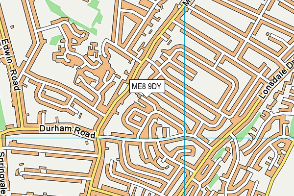 ME8 9DY map - OS VectorMap District (Ordnance Survey)