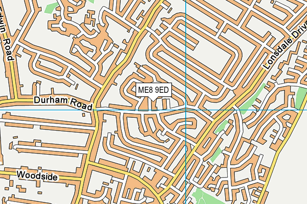ME8 9ED map - OS VectorMap District (Ordnance Survey)