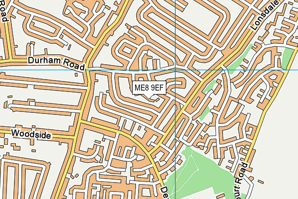 ME8 9EF map - OS VectorMap District (Ordnance Survey)