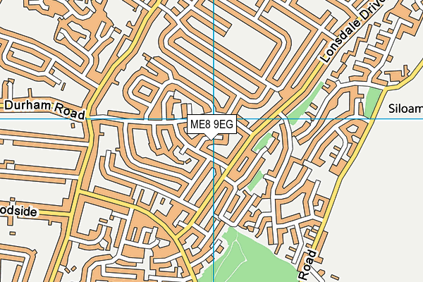ME8 9EG map - OS VectorMap District (Ordnance Survey)
