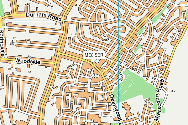 ME8 9ER map - OS VectorMap District (Ordnance Survey)