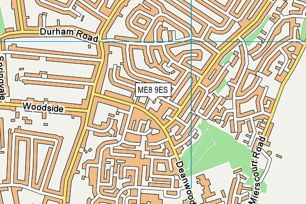 ME8 9ES map - OS VectorMap District (Ordnance Survey)