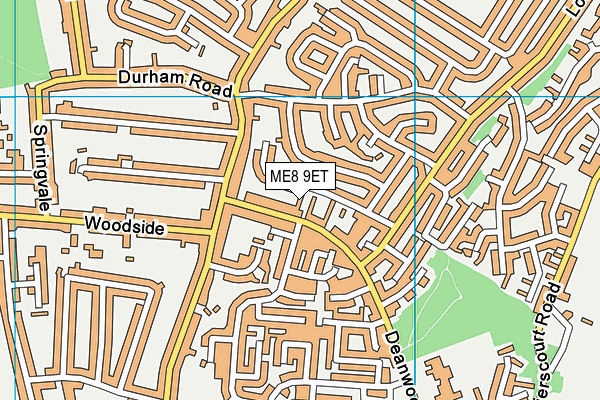 ME8 9ET map - OS VectorMap District (Ordnance Survey)