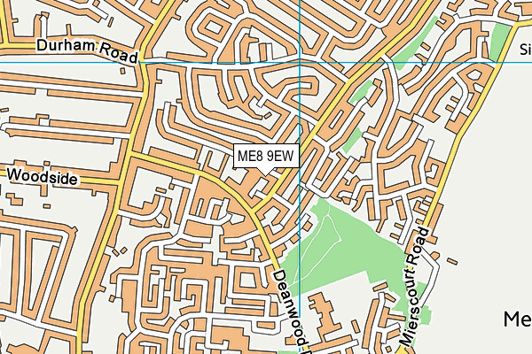 ME8 9EW map - OS VectorMap District (Ordnance Survey)
