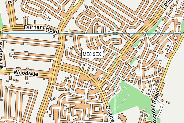 ME8 9EX map - OS VectorMap District (Ordnance Survey)