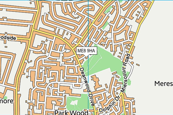 ME8 9HA map - OS VectorMap District (Ordnance Survey)