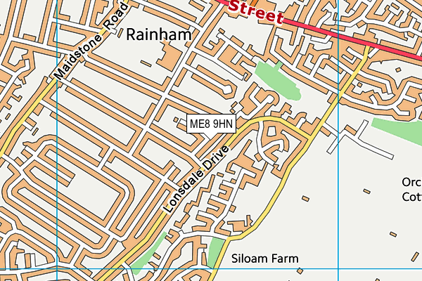 ME8 9HN map - OS VectorMap District (Ordnance Survey)