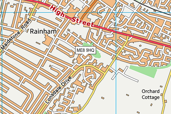 ME8 9HQ map - OS VectorMap District (Ordnance Survey)