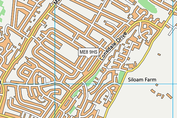 ME8 9HS map - OS VectorMap District (Ordnance Survey)