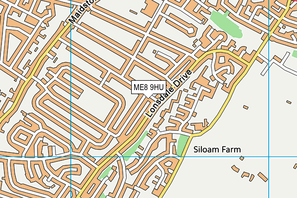 ME8 9HU map - OS VectorMap District (Ordnance Survey)