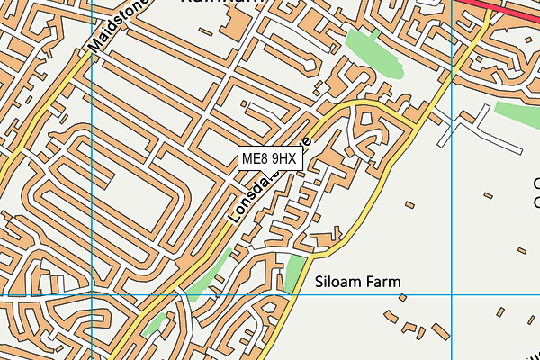 ME8 9HX map - OS VectorMap District (Ordnance Survey)