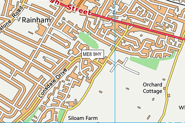 ME8 9HY map - OS VectorMap District (Ordnance Survey)